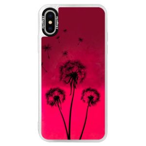 Neónové púzdro Pink iSaprio - Three Dandelions - black - iPhone XS vyobraziť