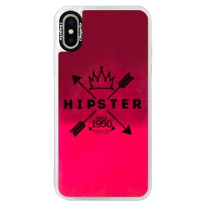 Neónové púzdro Pink iSaprio - Hipster Style 02 - iPhone XS vyobraziť