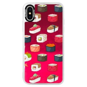 Neónové púzdro Pink iSaprio - Sushi Pattern - iPhone XS vyobraziť