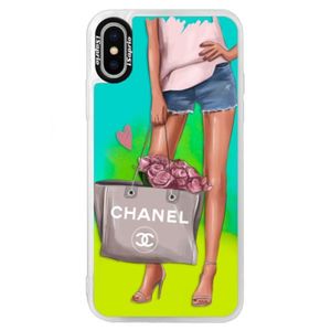 Neónové puzdro Blue iSaprio - Fashion Bag - iPhone X vyobraziť