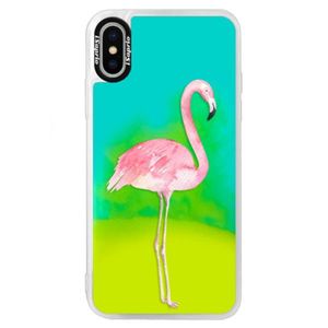 Neónové puzdro Blue iSaprio - Flamingo 01 - iPhone X vyobraziť