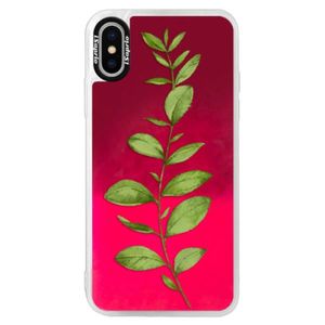 Neónové púzdro Pink iSaprio - Green Plant 01 - iPhone X vyobraziť