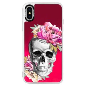 Neónové púzdro Pink iSaprio - Pretty Skull - iPhone X vyobraziť