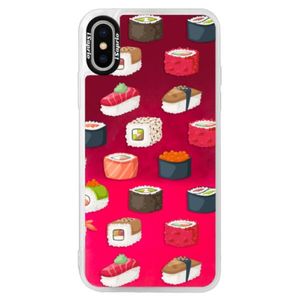 Neónové púzdro Pink iSaprio - Sushi Pattern - iPhone X vyobraziť