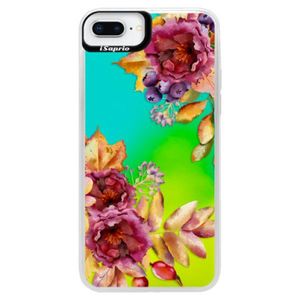 Neónové puzdro Blue iSaprio - Fall Flowers - iPhone 8 Plus vyobraziť