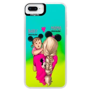 Neónové puzdro Blue iSaprio - Mama Mouse Blond and Girl - iPhone 8 Plus vyobraziť