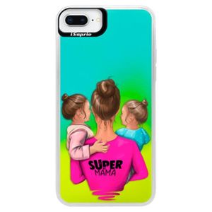 Neónové puzdro Blue iSaprio - Super Mama - Two Girls - iPhone 8 Plus vyobraziť