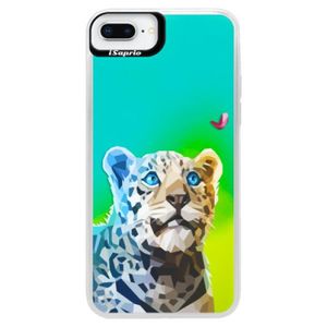 Neónové puzdro Blue iSaprio - Leopard With Butterfly - iPhone 8 Plus vyobraziť