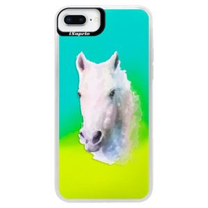 Neónové puzdro Blue iSaprio - Horse 01 - iPhone 8 Plus vyobraziť