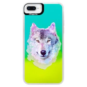 Neónové puzdro Blue iSaprio - Wolf 01 - iPhone 8 Plus vyobraziť