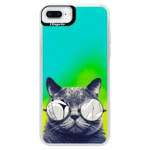 Neónové puzdro Blue iSaprio - Crazy Cat 01 - iPhone 8 Plus vyobraziť