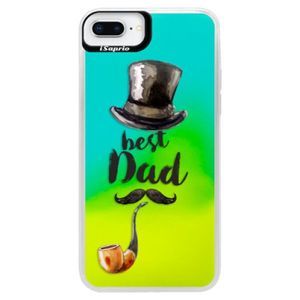 Neónové puzdro Blue iSaprio - Best Dad - iPhone 8 Plus vyobraziť
