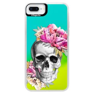 Neónové puzdro Blue iSaprio - Pretty Skull - iPhone 8 Plus vyobraziť