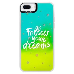 Neónové puzdro Blue iSaprio - Follow Your Dreams - white - iPhone 8 Plus vyobraziť