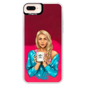Neónové púzdro Pink iSaprio - Coffe Now - Blond - iPhone 8 Plus vyobraziť