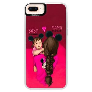 Neónové púzdro Pink iSaprio - Mama Mouse Brunette and Girl - iPhone 8 Plus vyobraziť