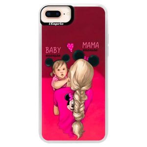Neónové púzdro Pink iSaprio - Mama Mouse Blond and Girl - iPhone 8 Plus vyobraziť
