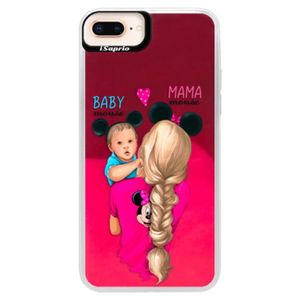 Neónové púzdro Pink iSaprio - Mama Mouse Blonde and Boy - iPhone 8 Plus vyobraziť