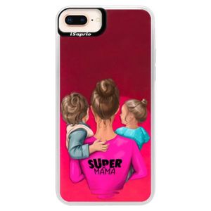 Neónové púzdro Pink iSaprio - Super Mama - Boy and Girl - iPhone 8 Plus vyobraziť