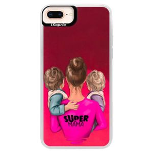 Neónové púzdro Pink iSaprio - Super Mama - Two Boys - iPhone 8 Plus vyobraziť