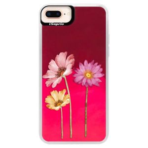 Neónové púzdro Pink iSaprio - Three Flowers - iPhone 8 Plus vyobraziť