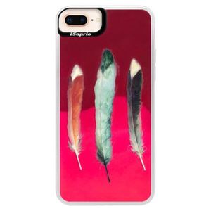 Neónové púzdro Pink iSaprio - Three Feathers - iPhone 8 Plus vyobraziť