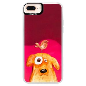 Neónové púzdro Pink iSaprio - Dog And Bird - iPhone 8 Plus vyobraziť