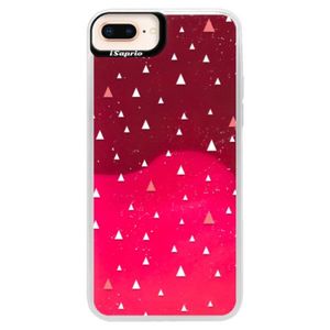 Neónové púzdro Pink iSaprio - Abstract Triangles 02 - white - iPhone 8 Plus vyobraziť