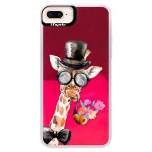 Neónové púzdro Pink iSaprio - Sir Giraffe - iPhone 8 Plus vyobraziť