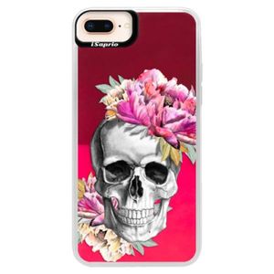 Neónové púzdro Pink iSaprio - Pretty Skull - iPhone 8 Plus vyobraziť