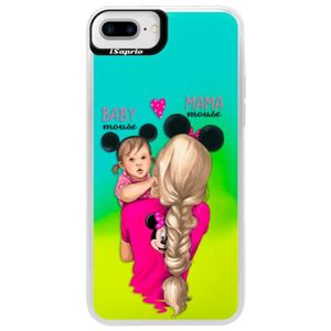 Neónové puzdro Blue iSaprio - Mama Mouse Blond and Girl - iPhone 7 Plus vyobraziť