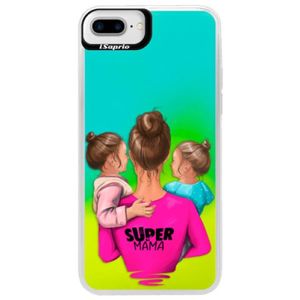 Neónové puzdro Blue iSaprio - Super Mama - Two Girls - iPhone 7 Plus vyobraziť