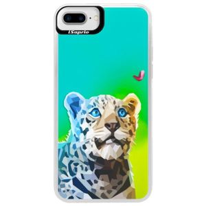 Neónové puzdro Blue iSaprio - Leopard With Butterfly - iPhone 7 Plus vyobraziť
