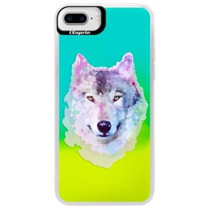 Neónové puzdro Blue iSaprio - Wolf 01 - iPhone 7 Plus vyobraziť