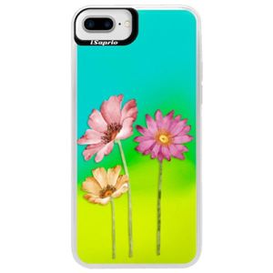 Neónové puzdro Blue iSaprio - Three Flowers - iPhone 7 Plus vyobraziť