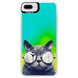 Neónové puzdro Blue iSaprio - Crazy Cat 01 - iPhone 7 Plus vyobraziť