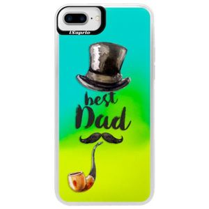 Neónové puzdro Blue iSaprio - Best Dad - iPhone 7 Plus vyobraziť