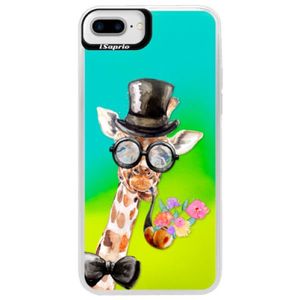 Neónové puzdro Blue iSaprio - Sir Giraffe - iPhone 7 Plus vyobraziť