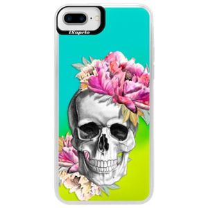 Neónové puzdro Blue iSaprio - Pretty Skull - iPhone 7 Plus vyobraziť