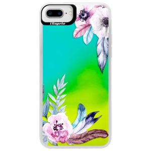 Neónové puzdro Blue iSaprio - Flower Pattern 04 - iPhone 7 Plus vyobraziť