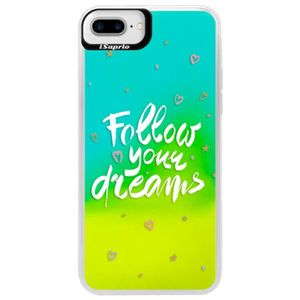 Neónové puzdro Blue iSaprio - Follow Your Dreams - white - iPhone 7 Plus vyobraziť