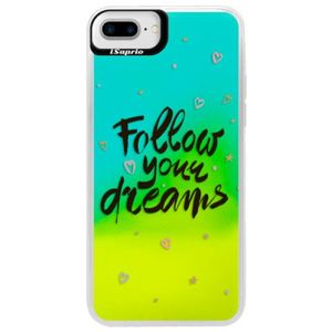 Neónové puzdro Blue iSaprio - Follow Your Dreams - black - iPhone 7 Plus vyobraziť