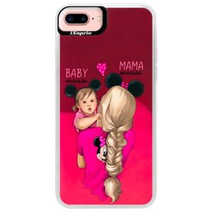 Neónové púzdro Pink iSaprio - Mama Mouse Blond and Girl - iPhone 7 Plus vyobraziť