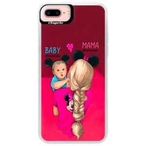 Neónové púzdro Pink iSaprio - Mama Mouse Blonde and Boy - iPhone 7 Plus vyobraziť