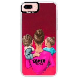 Neónové púzdro Pink iSaprio - Super Mama - Boy and Girl - iPhone 7 Plus vyobraziť