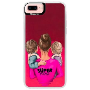 Neónové púzdro Pink iSaprio - Super Mama - Two Boys - iPhone 7 Plus vyobraziť