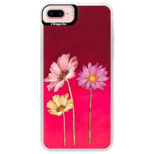 Neónové púzdro Pink iSaprio - Three Flowers - iPhone 7 Plus vyobraziť