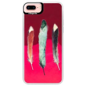 Neónové púzdro Pink iSaprio - Three Feathers - iPhone 7 Plus vyobraziť
