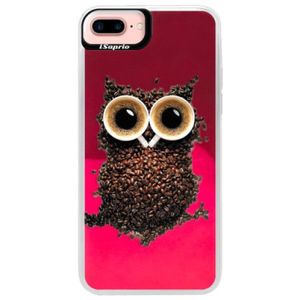 Neónové púzdro Pink iSaprio - Owl And Coffee - iPhone 7 Plus vyobraziť