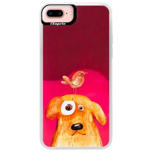 Neónové púzdro Pink iSaprio - Dog And Bird - iPhone 7 Plus vyobraziť